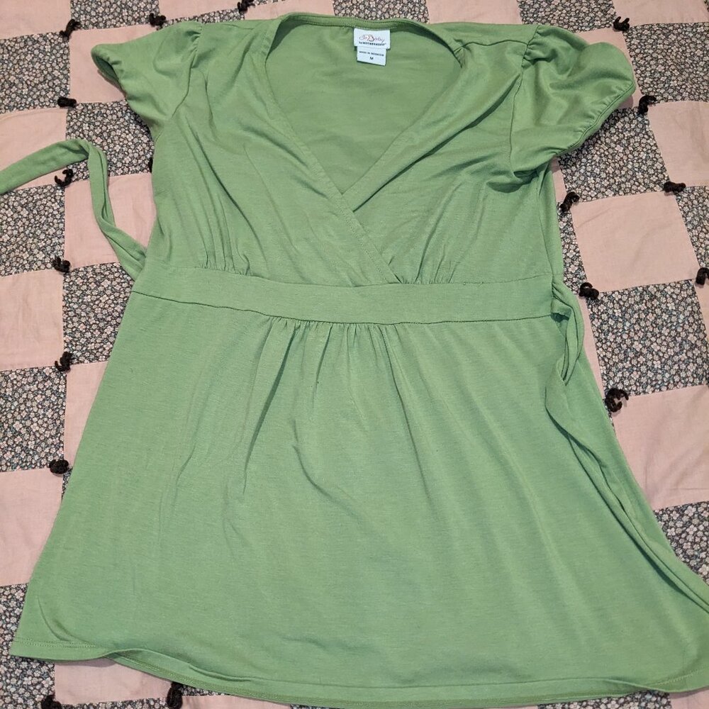 Light Green Tied Maternity Top